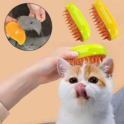 Despídete de las bolas de pelo | Cepillo De Vapor CatGlow® 3 En 1