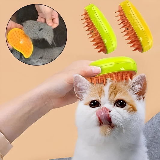 Despídete de las bolas de pelo | Cepillo De Vapor CatGlow® 3 En 1