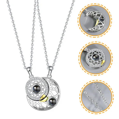 Dile te amo en 100 idiomas | Collar Sol y Luna Bond® (2 X 1)