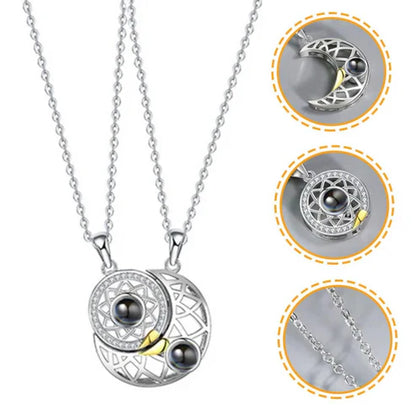 Dile te amo en 100 idiomas | Collar Sol y Luna Bond® (2 X 1)